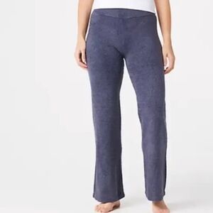 Barefoot Dreams CozyChic Lite Gray Wide Leg Cozy Cabin Athleasure Pants 1X